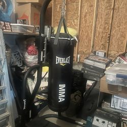 Everlast boxing stand and 2 bags (100lbs and 50lbs) 