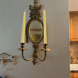 vintage brass wall sconce. 2 pieces. 