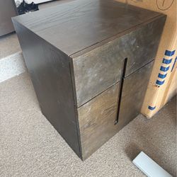 Two drawer Solid wood file cabinet 16” deep x 18” wide x 23” high