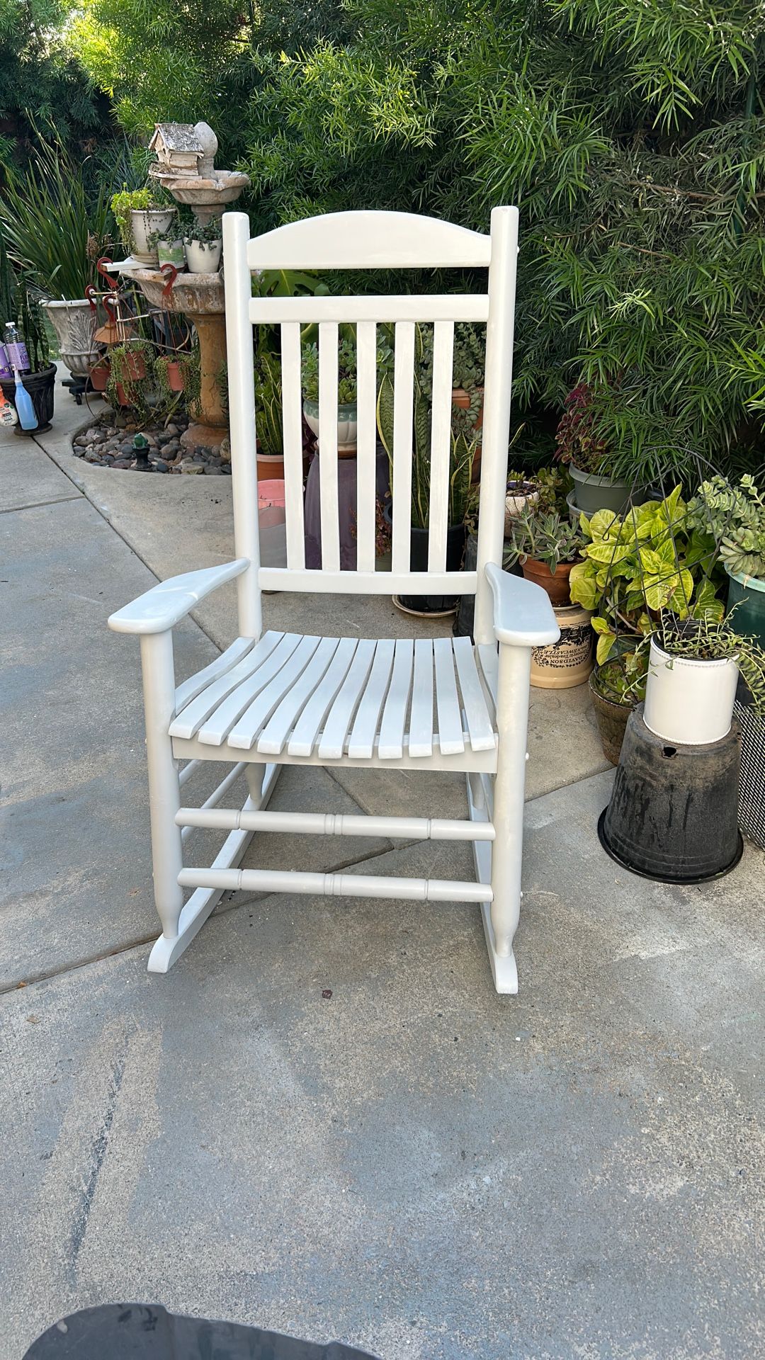 White Wood Rocking Chair Like New $75