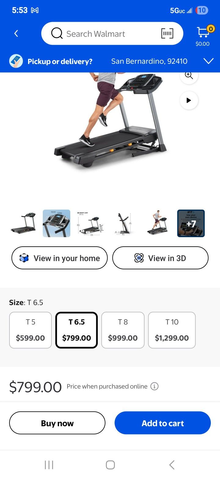 NordicTrack T6.5z Treadmill.