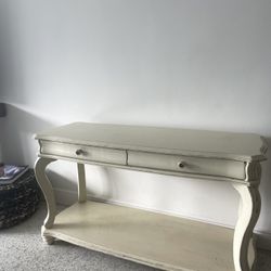 OFF-WHITE SOLID WOOD CONSOLE TABLE