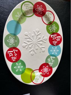 Hallmark Oval Christmas Platter NEW
