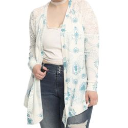 Torrid x Disney Collab - The Little Mermaid Lace Back Flyaway Cardigan - Size 3x