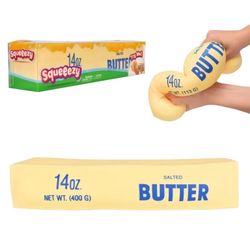Squeeezy Salted Butter 14oz Gel Fidget Sensory Stress Ball Toy