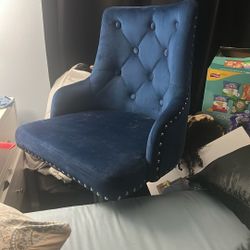 Blue Velvet Bar Stools