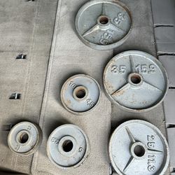 Olympic size barbell plates
