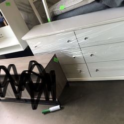Long White Wooden Dresser