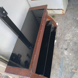 T.v Stand 3 Glass Shelves With Drawer