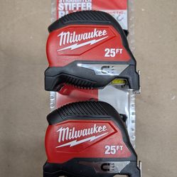 2-Pack Milwaukee 25ft Heavy Duty Measuring Tape Set w/Magnetic Tip #48-22-1025MG