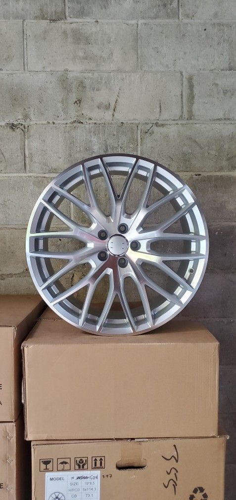 4 Pc 20x9 Silver Machine Audi Style Wheels Rims 5x112 New In Box! for ...