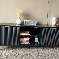 ✨ Modern Black Media Console / TV Stand