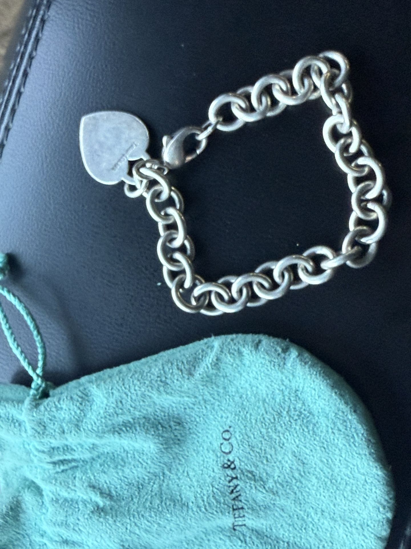 Tiffany Bracelet Heart Charm Sterling Silver 