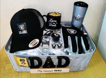 RAIDER'S FATHER'S DAY GIFT BASKET. ( PICK UP IN MODESTO.)