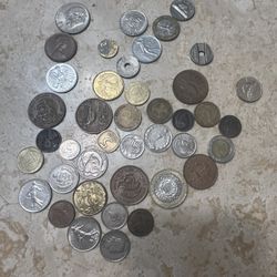 Lot Of All Foreign Coins 