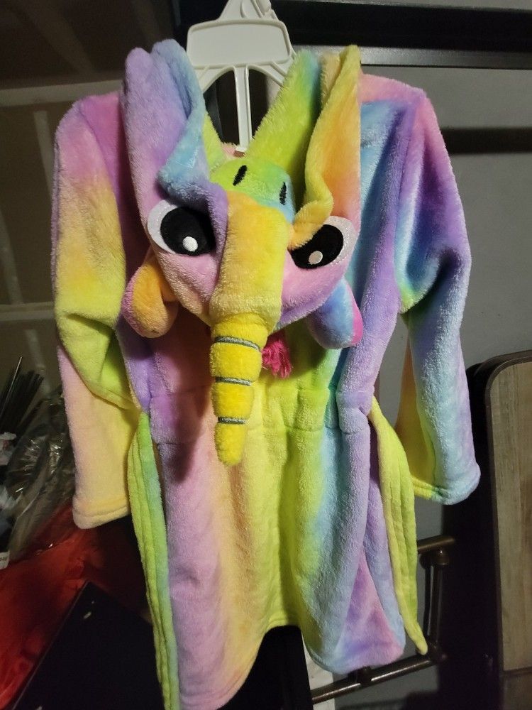 4T Girls Unicorn Bath Robe 