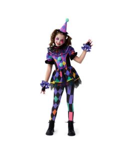Girls  Clown kids size 12-14 Halloween Costume