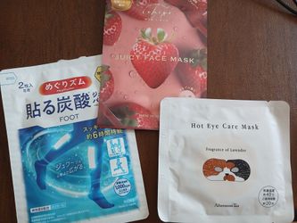 Self care pampering face mask foot Care patch Japan with free Eye Care mask