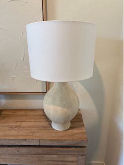 Pottery Barn Large Oversized Artisan Ceramic Table Lamp 27 Inches