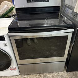 whirlpool electric range  stainless 