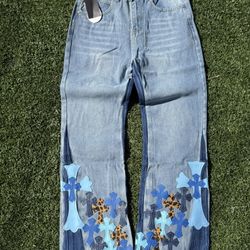 Chr0me He4rts Flared Jeans 