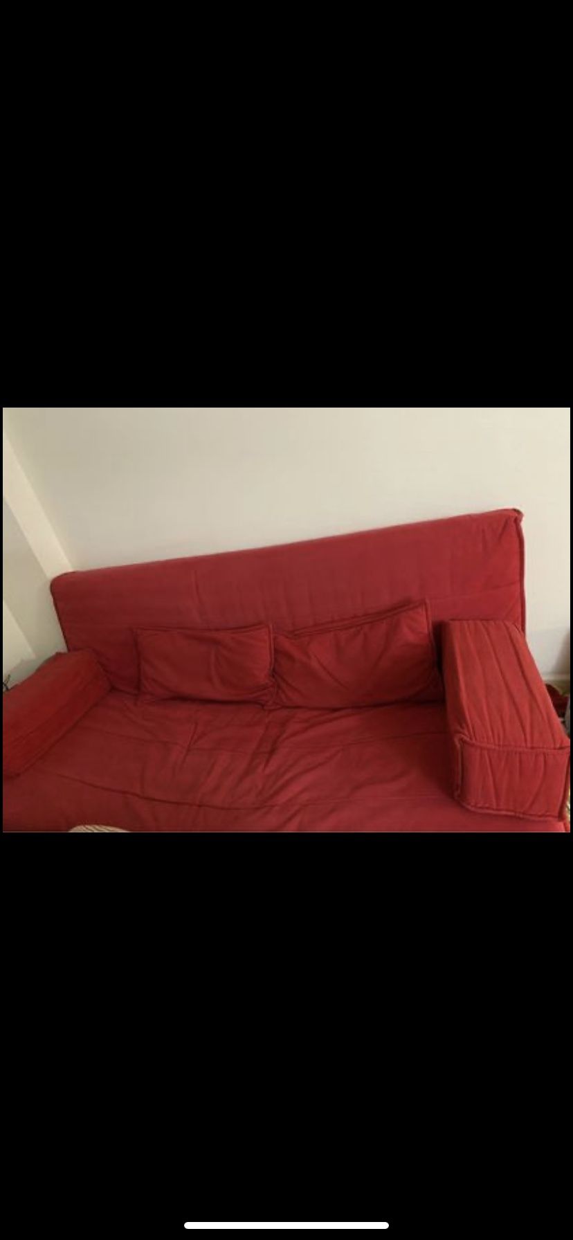 Ikea Futon With Mattress, Cover And Cushions Like New