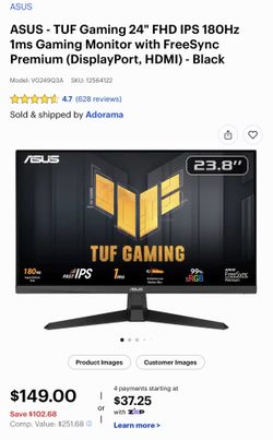 tuf gaming monitor 24in
