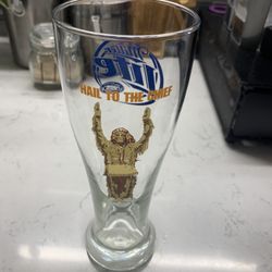 Vintage Chief Illiniwek Miller Lite Beer Glass