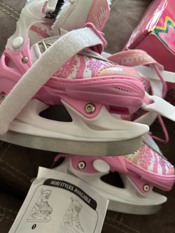 Adjustable kids ice skates size XS 6-9 Open box 087310