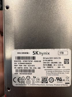 The SK hynix 1TB SSD (Model: HFS001T32TNF-N2A0A BB, DP/N: 048FH9) shown in the image is a solid-state drive that can be found for sale through various