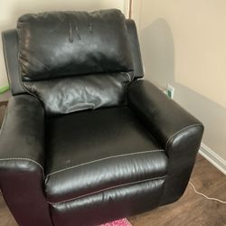 Black Leather recliner