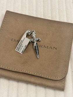 David Yurman Waves Amulet With Black Diamonds
