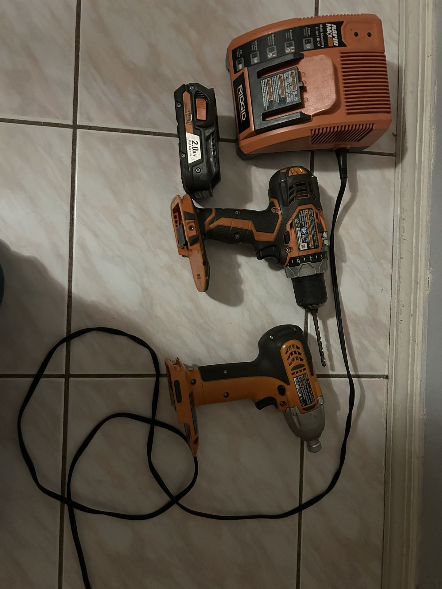 RIDGID impact driver and drill