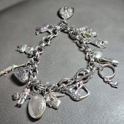Sterling  Silver Charm Bracelet 