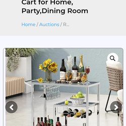 Modern 3-Tier Bar Serving Cart