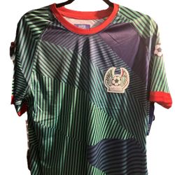 Mexico Soccer Team  Jersey Game Of The World Juego Del Mundo Size L New Green