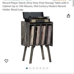 Record Player Stand And Storage 