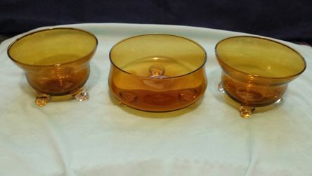 Vintage amber dishes