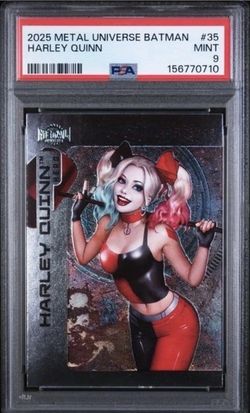 2025 SKYBOX METAL UNIVERSE BATMAN HARLEY QUINN #35 PSA 9 LOW POP NONE HIGHER!