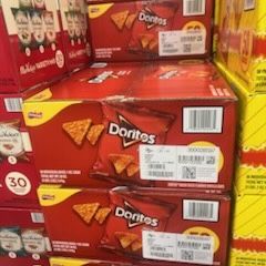 Boxes of 50 bags of Doritos/Fritos