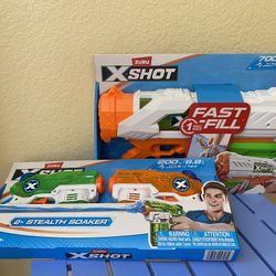  ZURU X-Shot Fast-Fill And 2x  Stealth Soaker. New in the original packaging