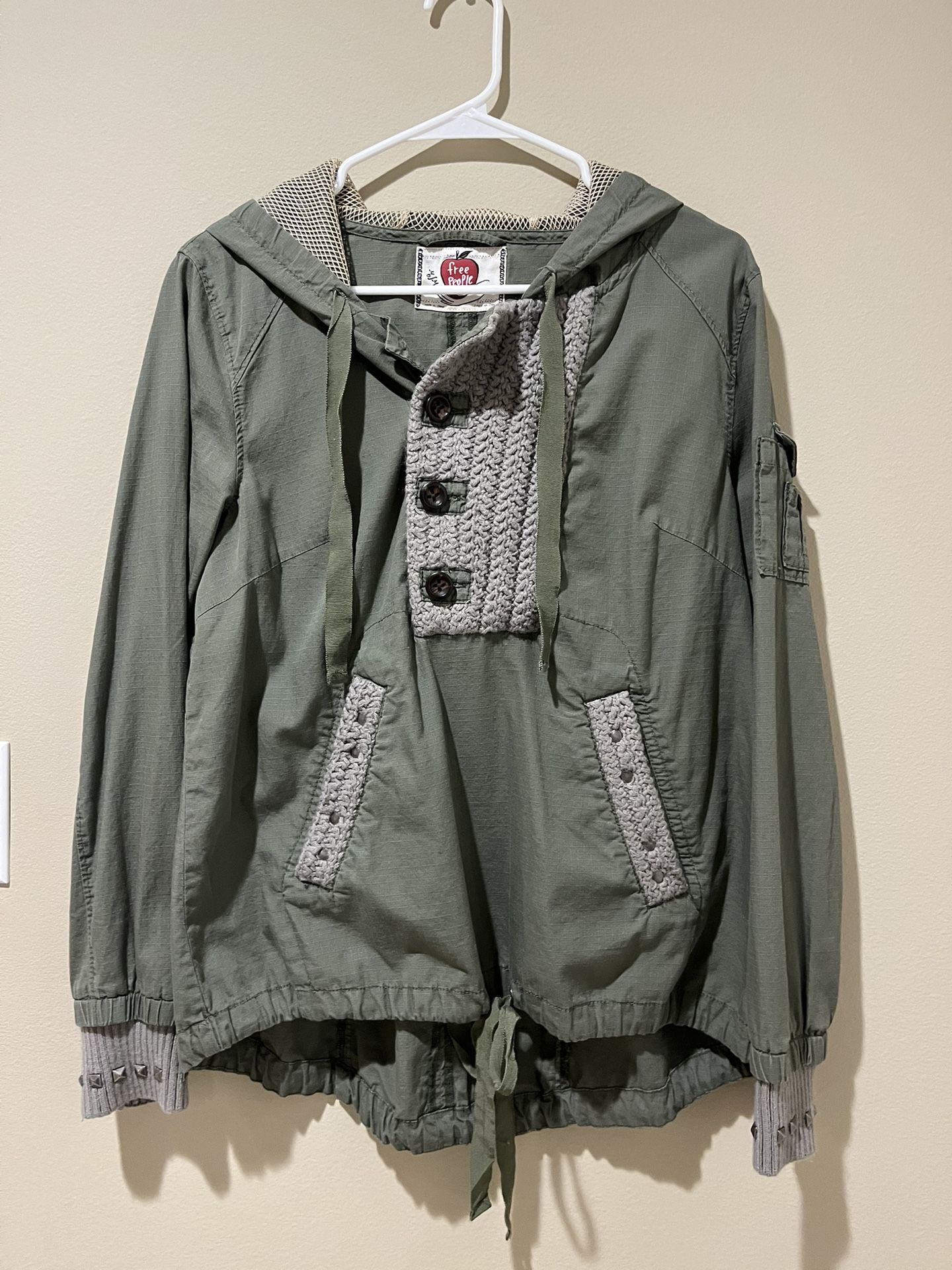 Free People Green Pullover Top Size M