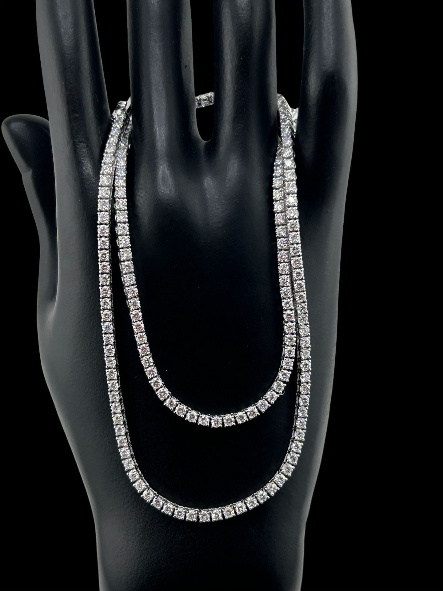 Tennis Necklace In 14k White Gold