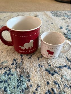 Holly & Joy Mama Bear and Baby Bear Mug Set