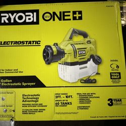 RYOBI ONE+ 18V Cordless Electrostatic 0.5 Gal. Sprayer (Tool Only), P2809BTL