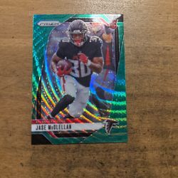 2024 PRIZM JASE McCLELLAN GREEN ROOKIE CARD