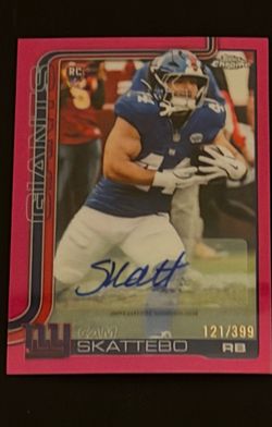 2025 Topps Chrome /299  Cam Skattebo Auto