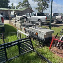 Six Truck Tool Boxes & Three 100 Gallon Fuel Tanks And Full Size Commercial Ladder Rack