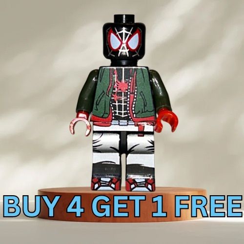 Spiderman Miles Morales GREEN Jacket Custom Lego