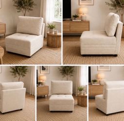 Brand new beige armless love chair
